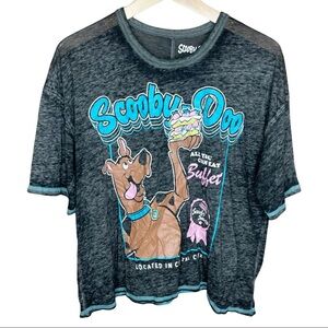 Scooby Doo Graphic Burnout Short Sleeve Tee Size Large